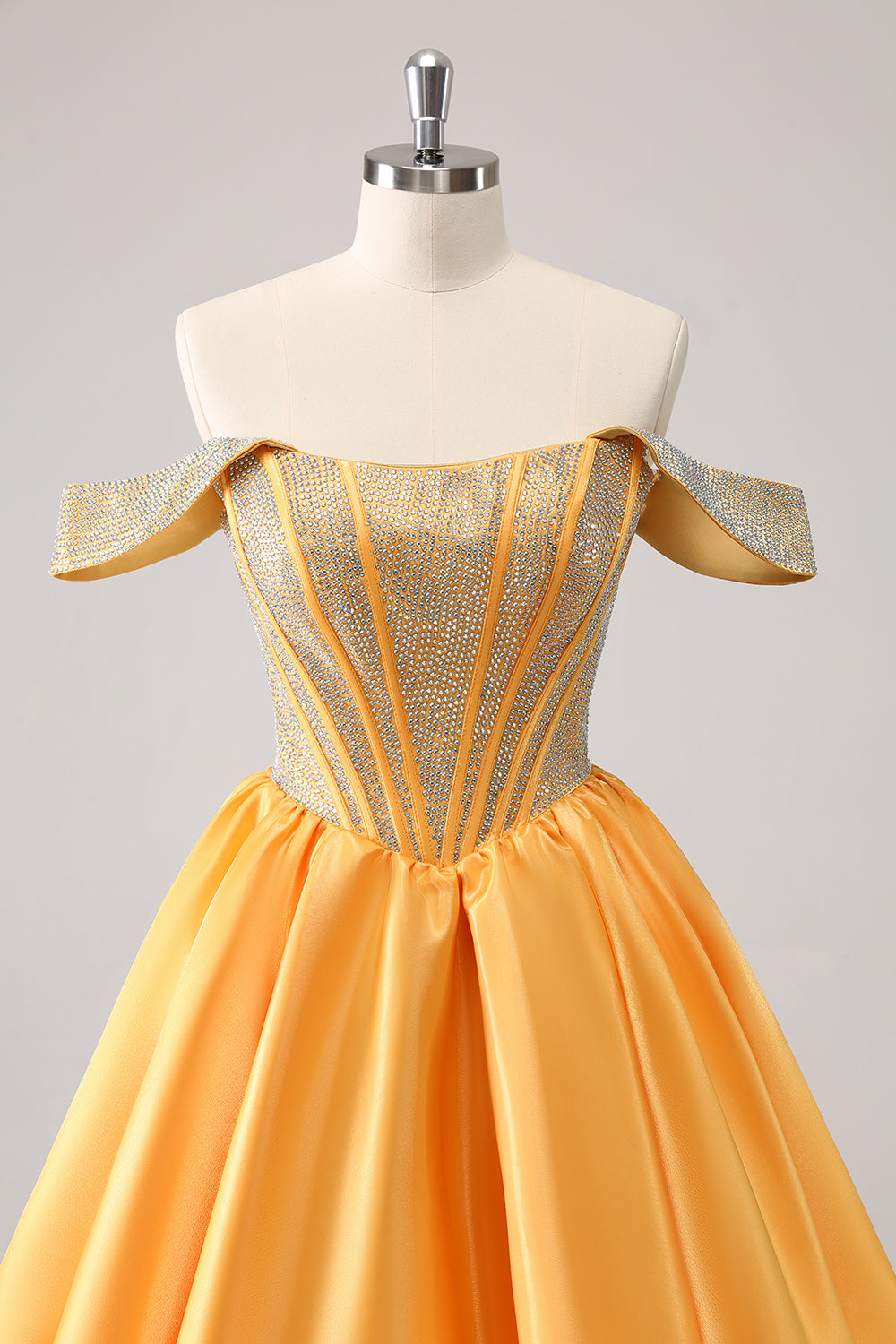 Glittrande Blå En linje Från Axeln Satin Ruffle Homecoming Klänning med Beading