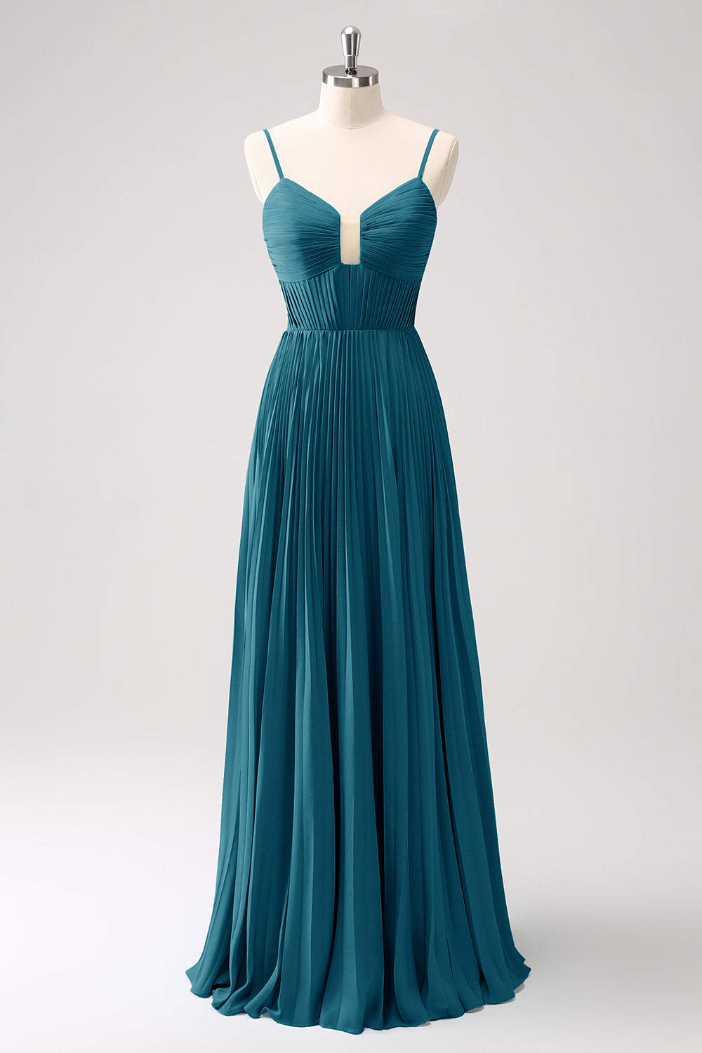 Röd A-linje Spaghetti Remmar Brudtärna Klänning