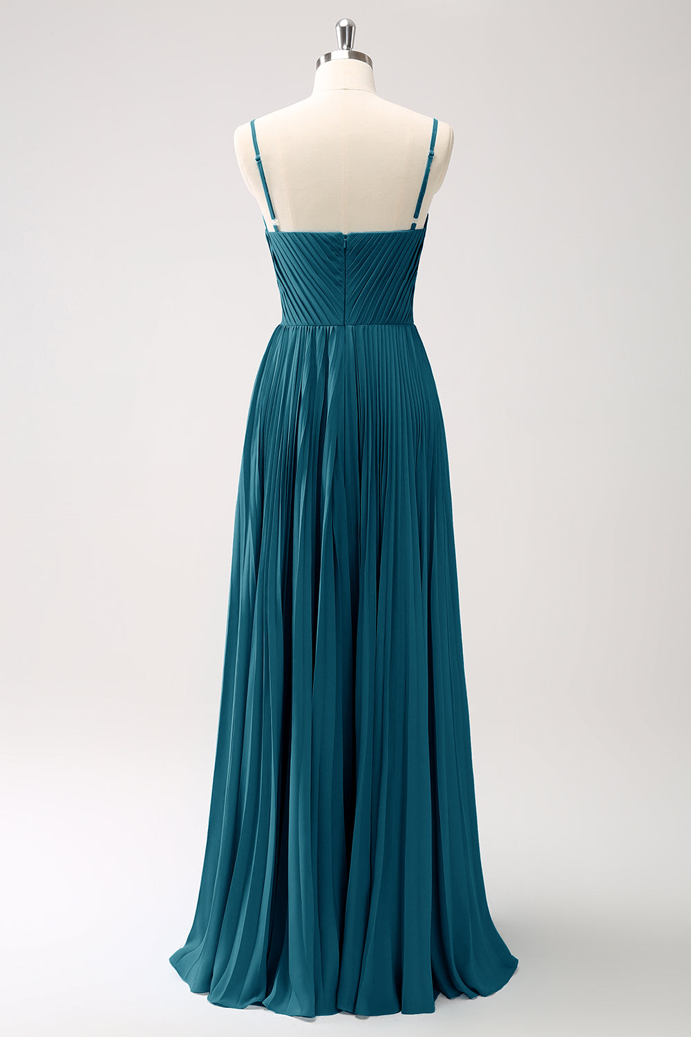 Röd A-linje Spaghetti Remmar Brudtärna Klänning