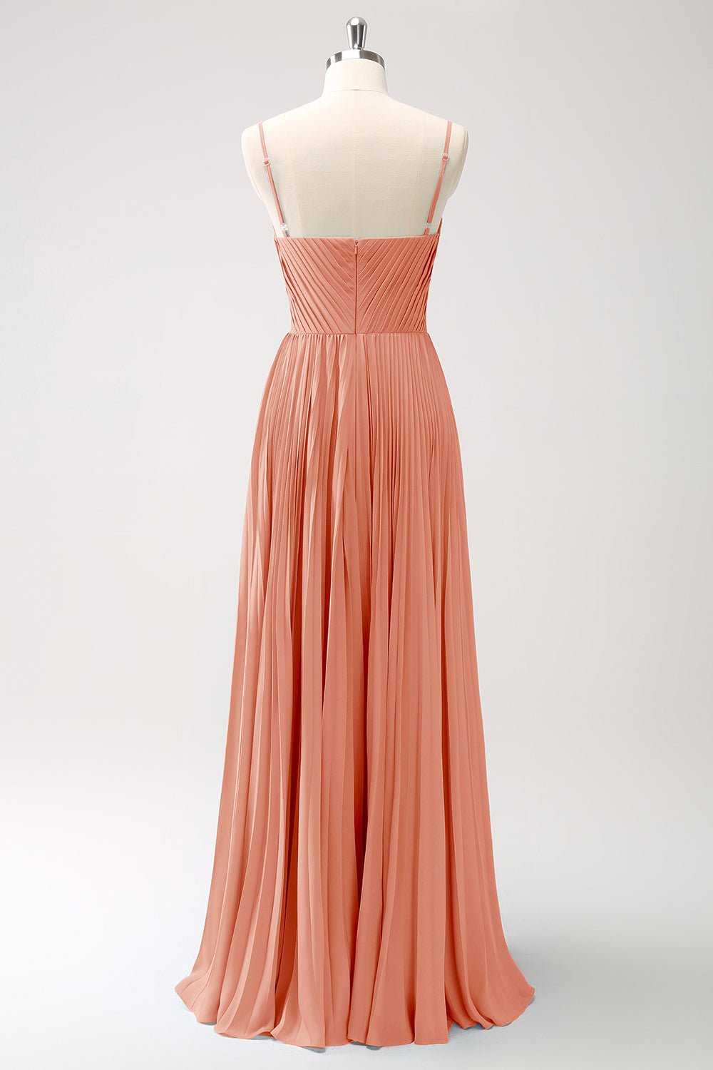 Röd A-linje Spaghetti Remmar Brudtärna Klänning