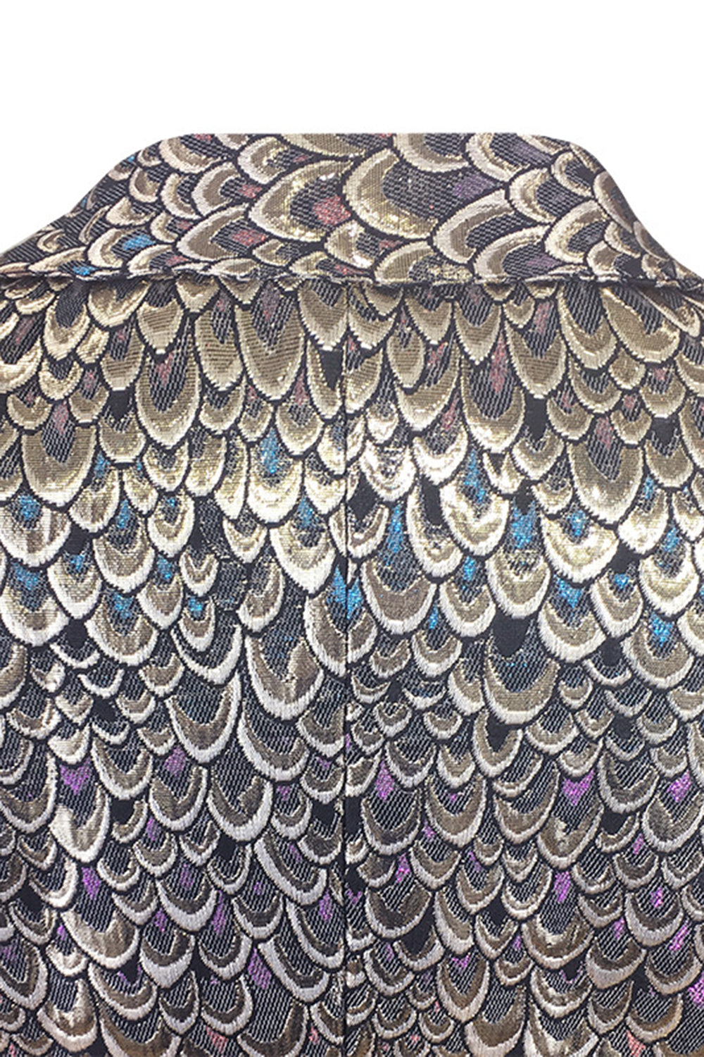 Gyllene Jacquard Sjal Kavajslag Kavaj, Herr