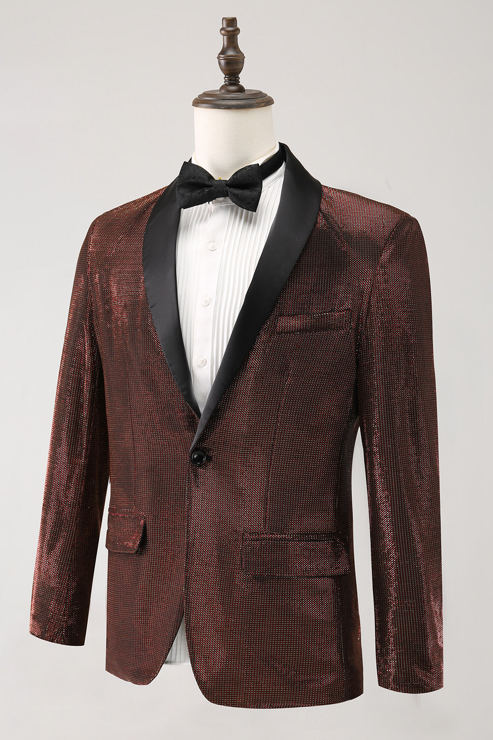 Sjal Kavajslag Brun En knapp Kavaj, Mäns