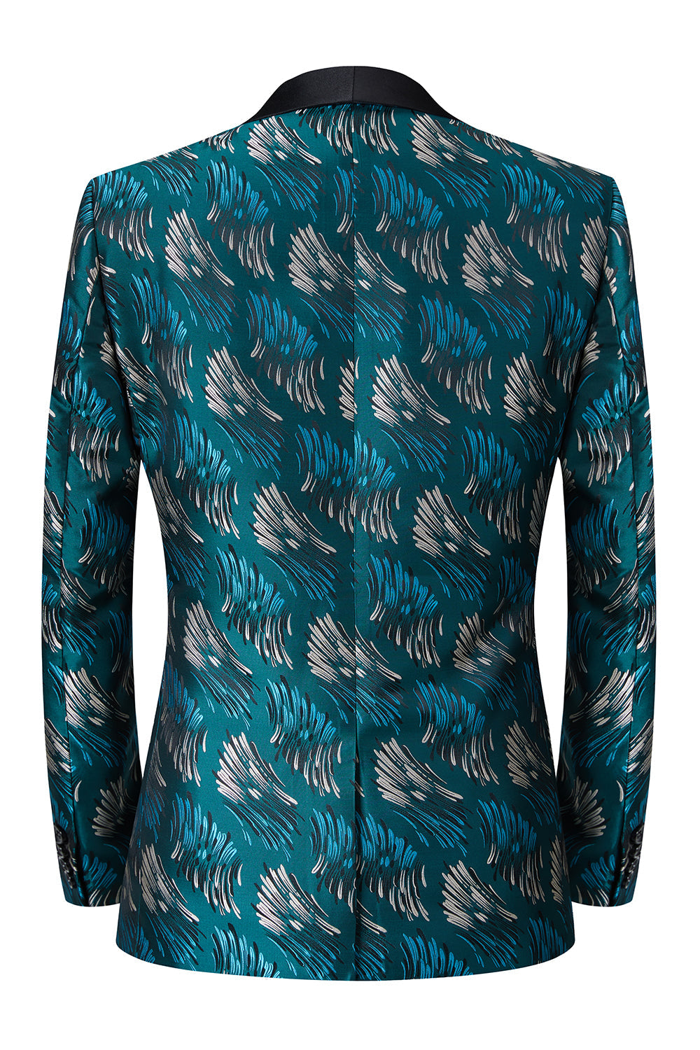 Påfågel Grön Sjal Kavajslag 2 stycken Mäns kostymer