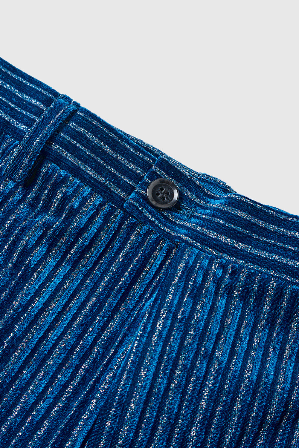 2-delad bläckblå sammet randig kvinnor balklänningar