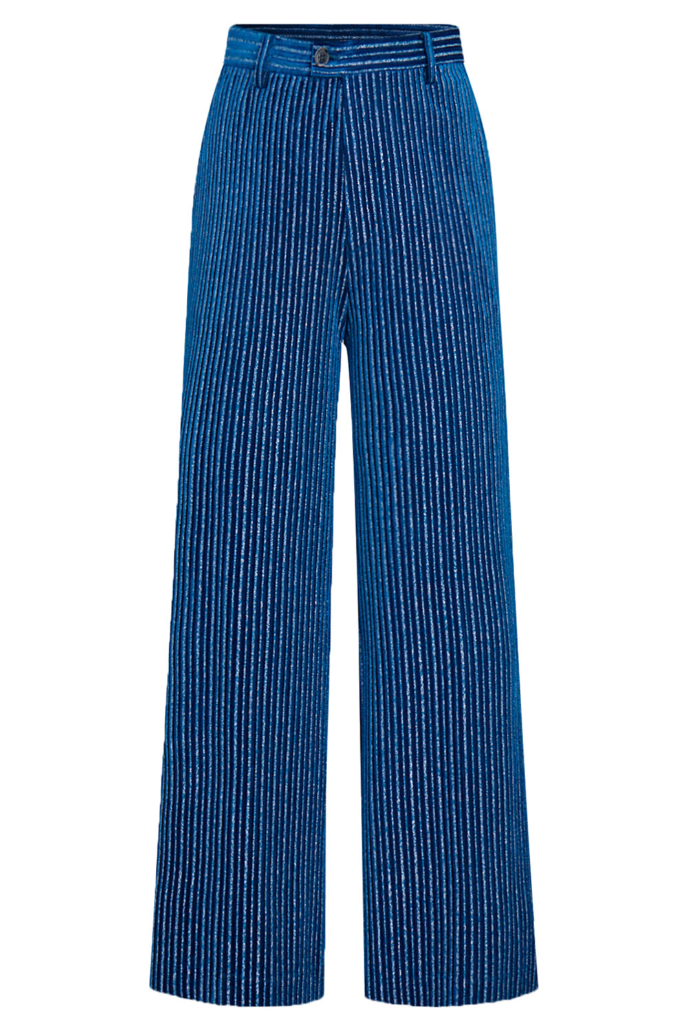 2-delad bläckblå sammet randig kvinnor balklänningar