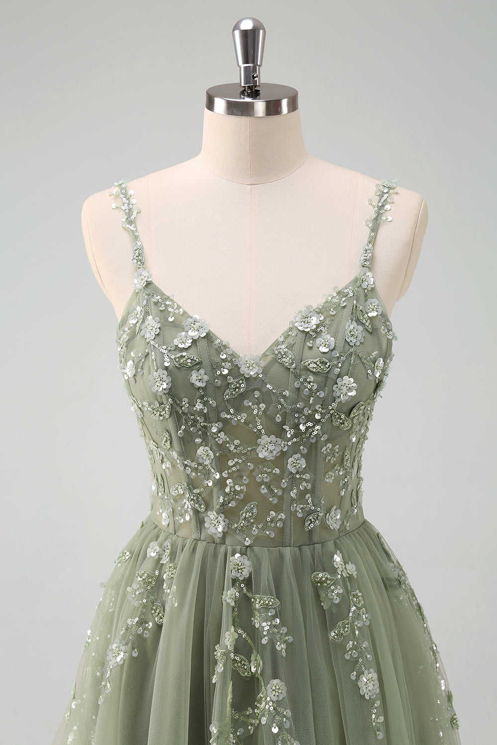 Glittrande A-linje Royal Blue Spaghetti Remmar Korsett Lång Prom Klänning