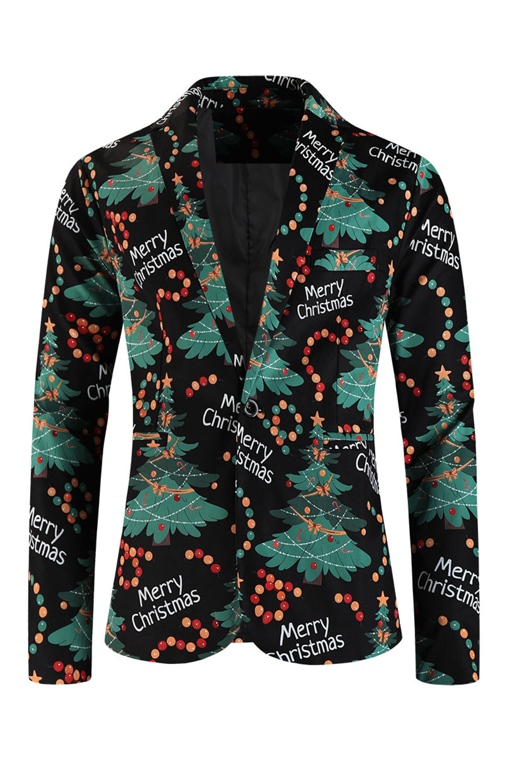 Mörkgrön 3-delad herrkostym för julfest