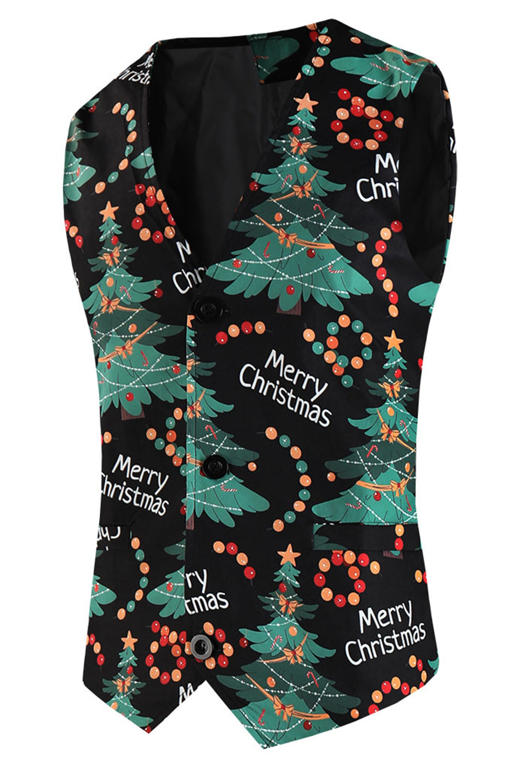 Mörkgrön 3-delad herrkostym för julfest