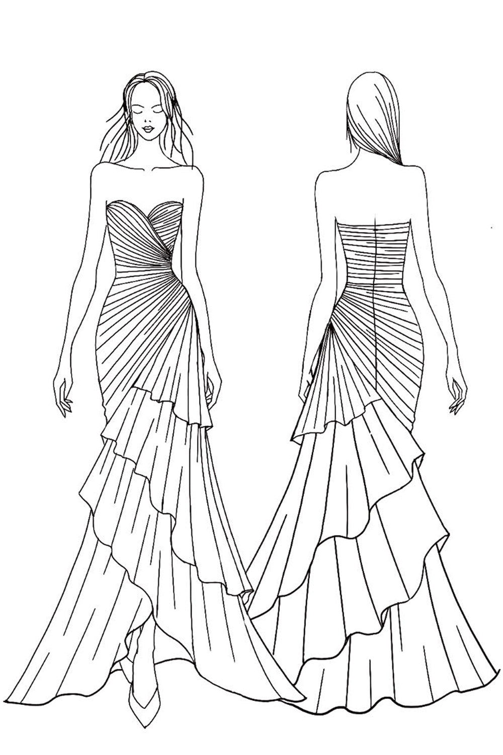 Svart Älskling Rynkad Rynkad Balklänningar