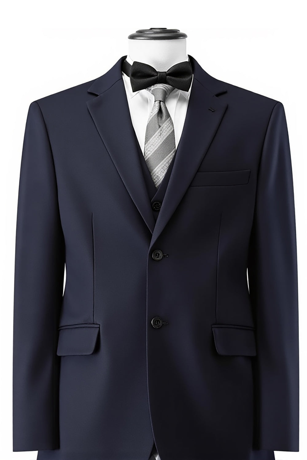 Mörklila Skårade Kavajslag 3 stycken Slim Fit Groomsmen Kostymer