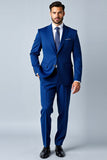 Royal Blue Sjal Kavajslag Slim Fit 2 stycken Kostym för män
