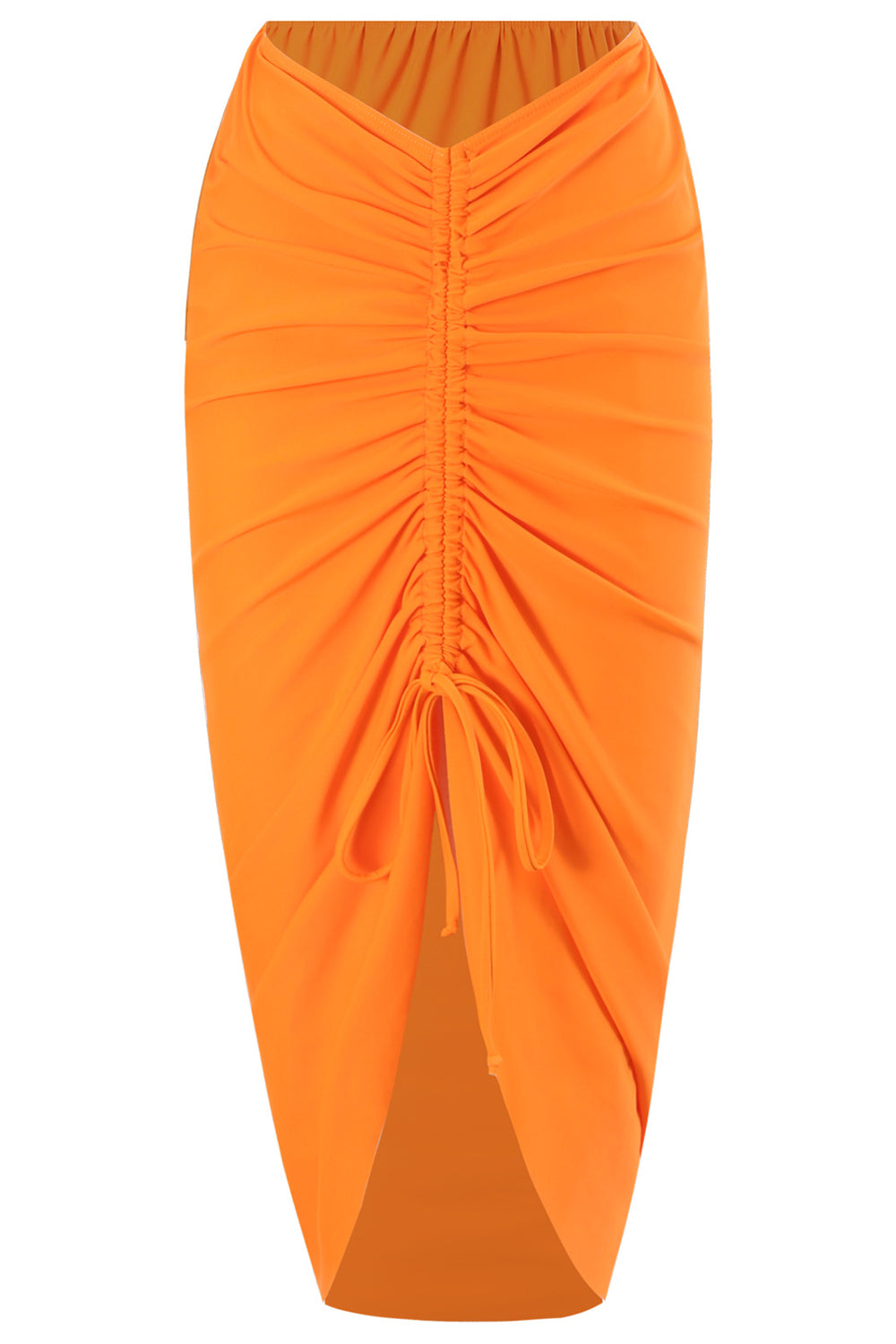Ett stycke orange rynkade strandbadkläder