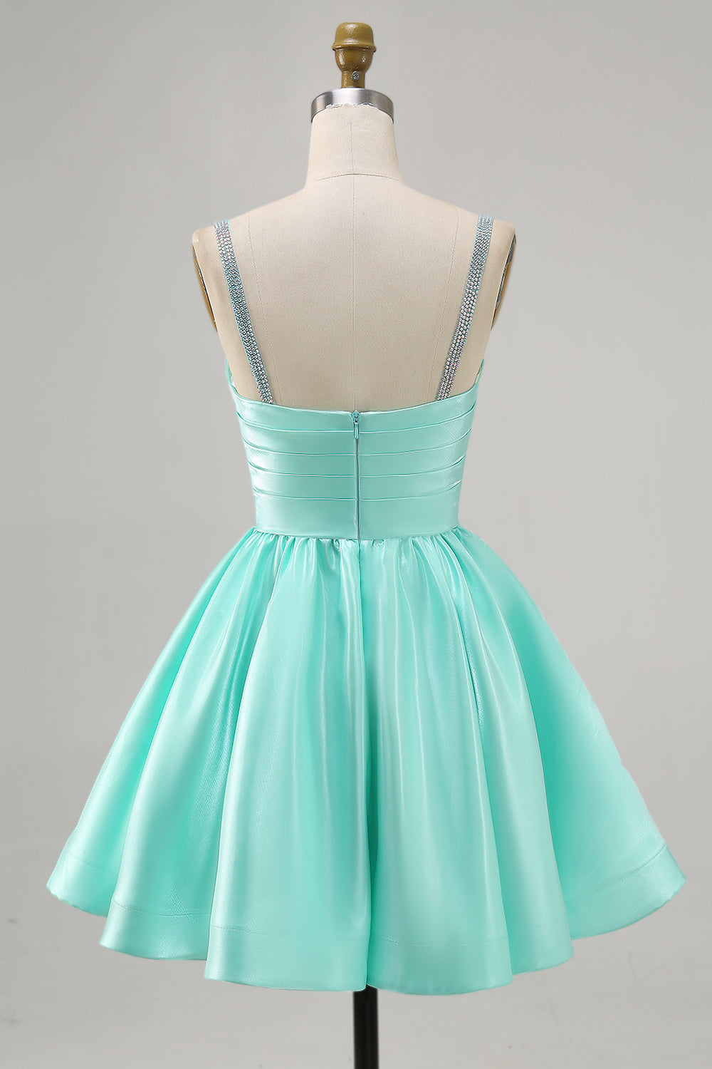 Fuchsia Satin A Line Kort Homecoming Klänning med Beading