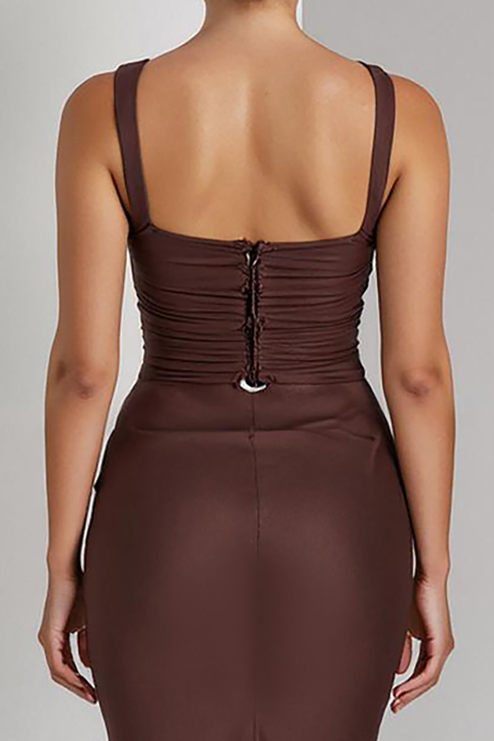 Kaffe Sjöjungfru Spaghetti Remmar Maxi Aftonklänning