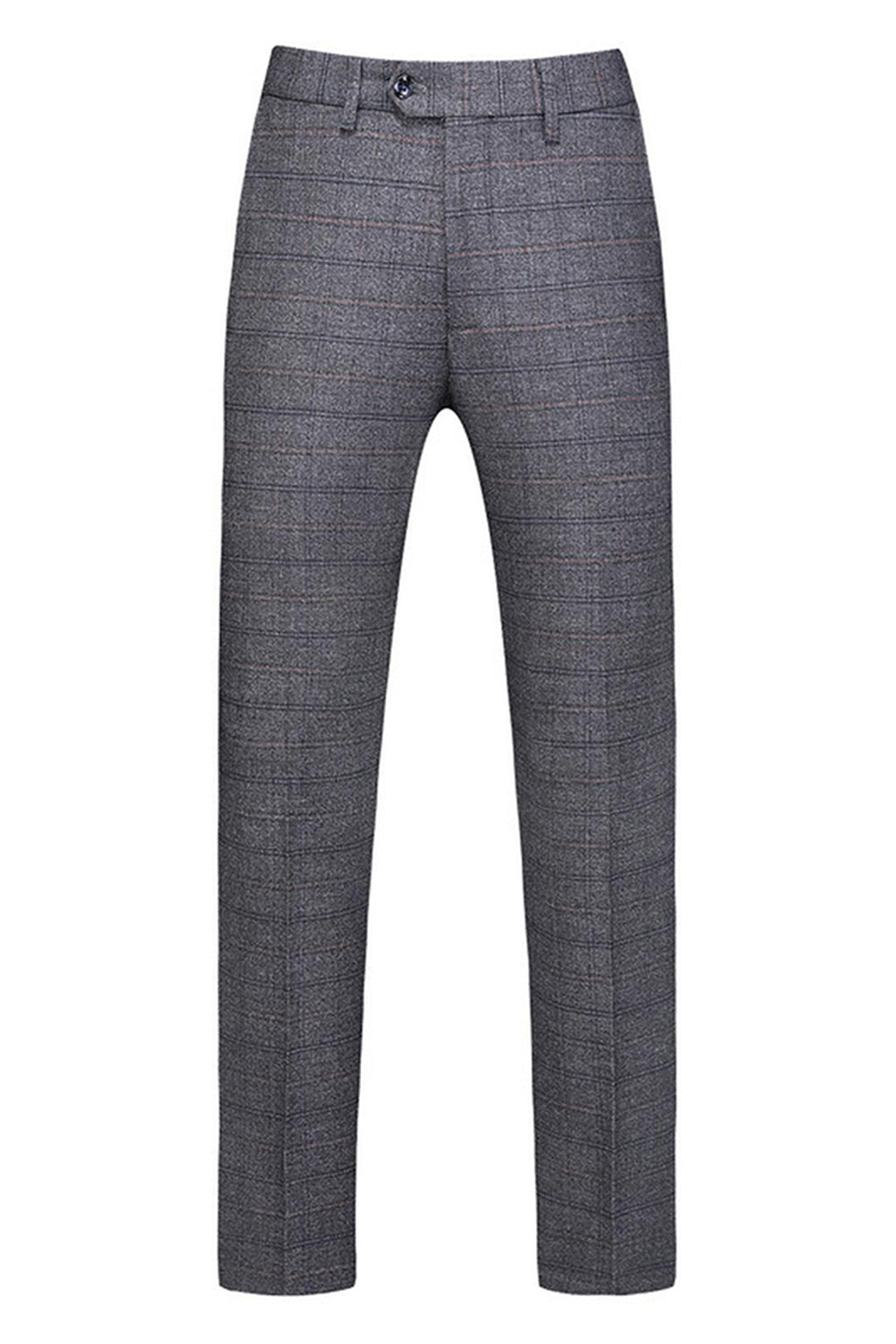 Mäns mörkblå rutiga skårade slag 3 stycken baldräkter