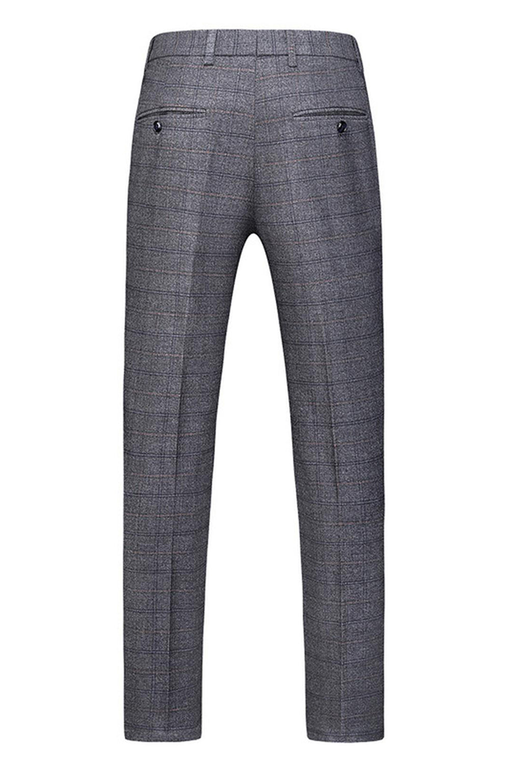 Mäns mörkblå rutiga skårade slag 3 stycken baldräkter