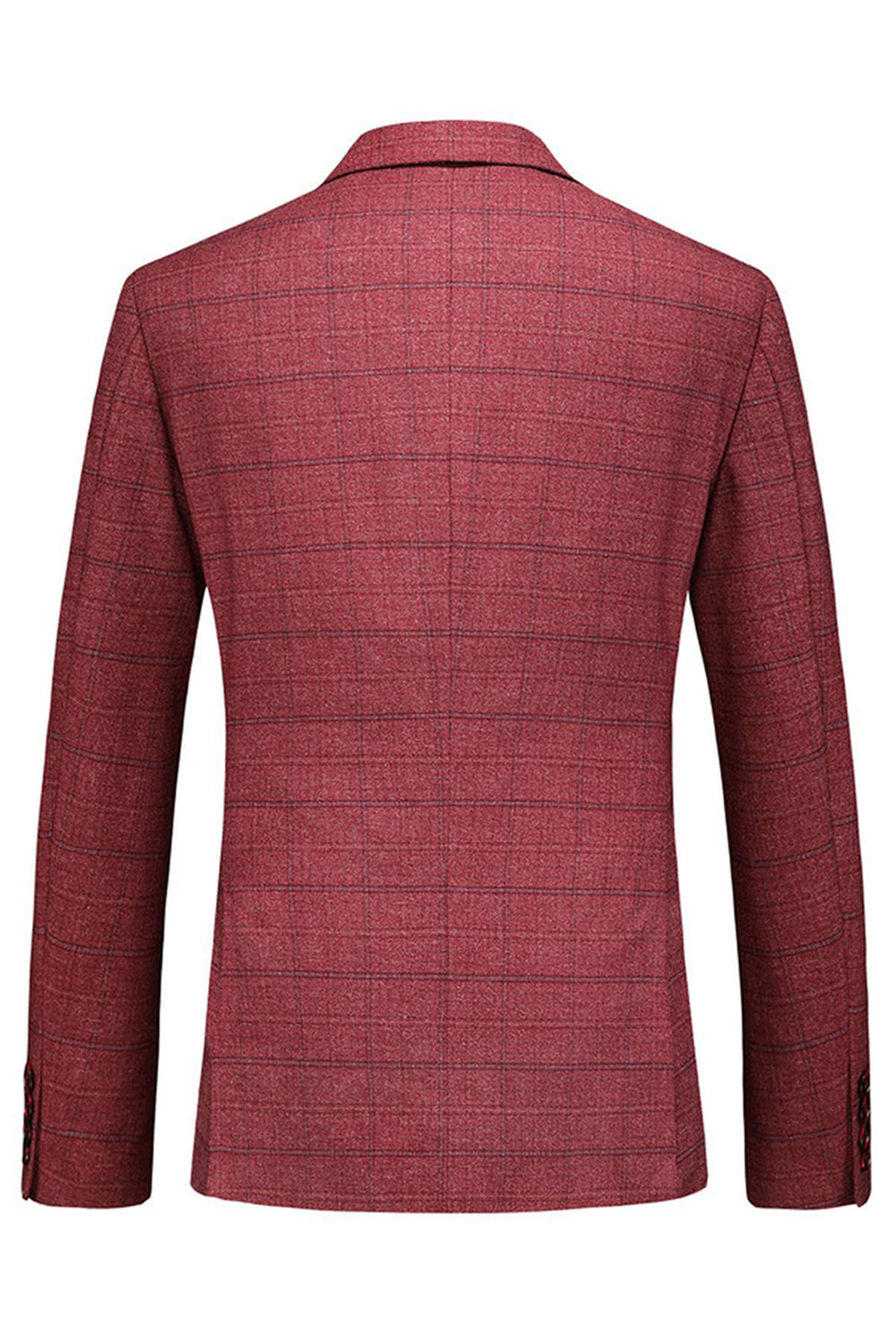 Mäns mörkblå rutiga skårade slag 3 stycken baldräkter