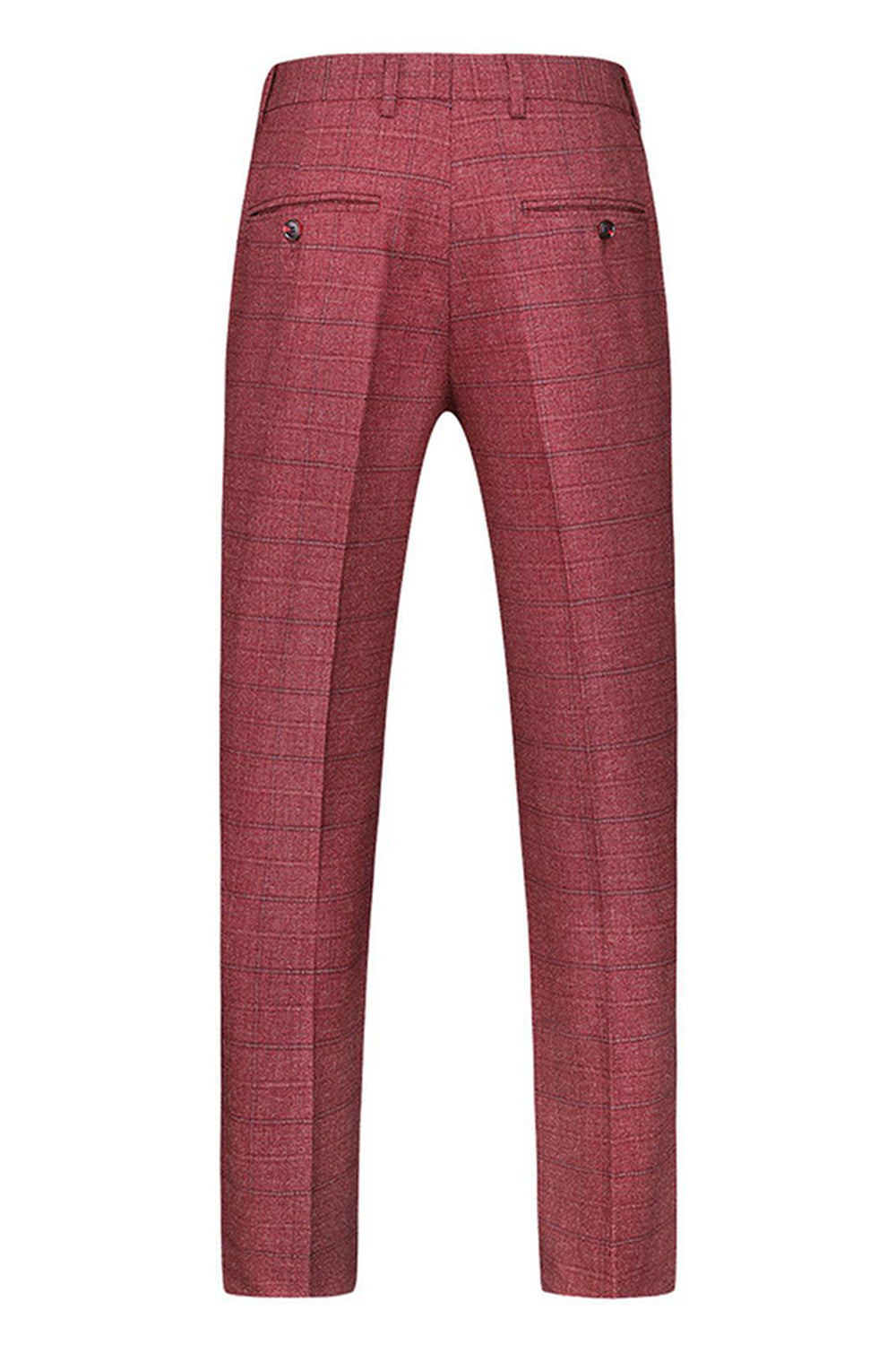 Mäns mörkblå rutiga skårade slag 3 stycken baldräkter