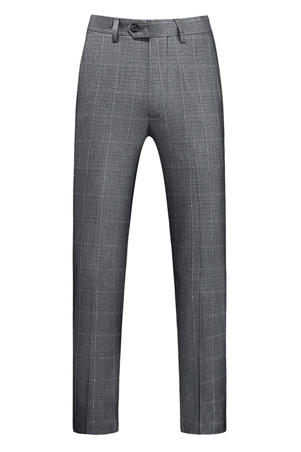 Mäns Grå Rutig Topp Kavajslag 3 stycken Formella kostymer