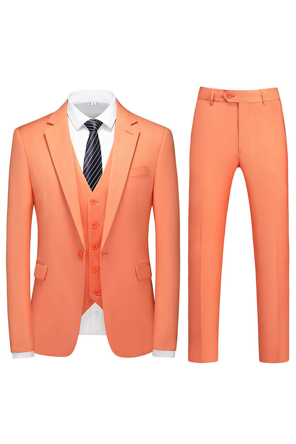 Mäns Violett enkelknäppt Notched Kavajslag 3 stycken Baldräkter