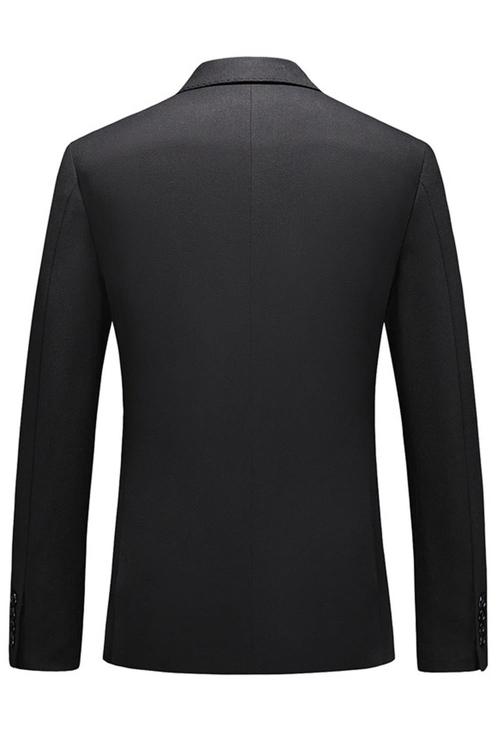 Svart Toppig Kavajslag 3 stycken Satin Baldräkter för män