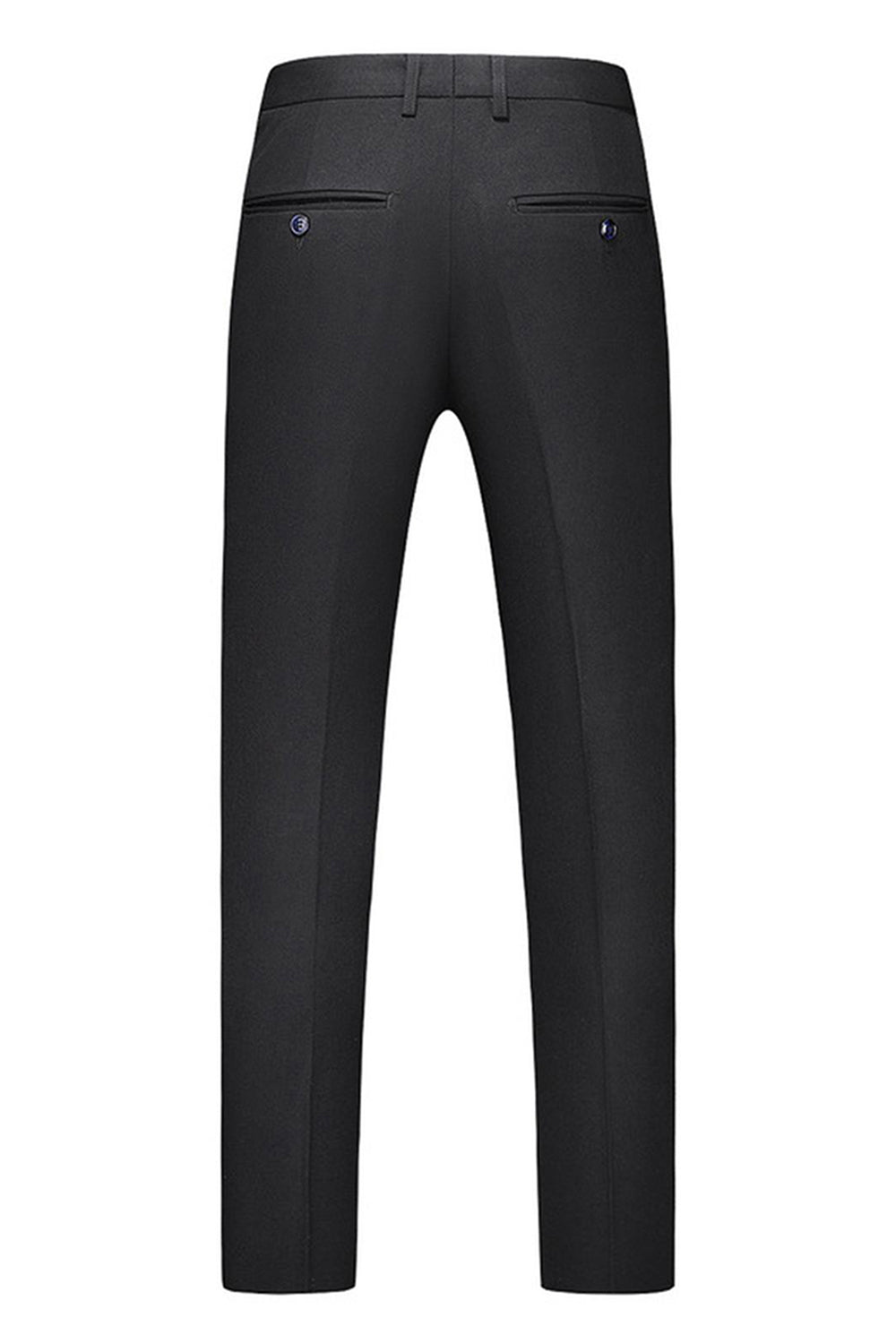 Svart Toppig Kavajslag 3 stycken Satin Baldräkter för män