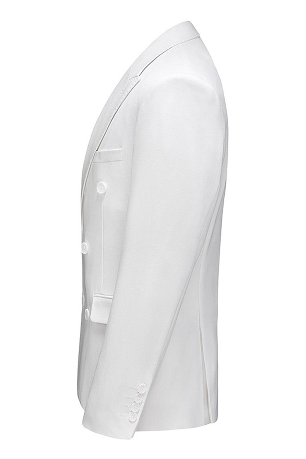 Svart Toppig Kavajslag 3 stycken Satin Baldräkter för män