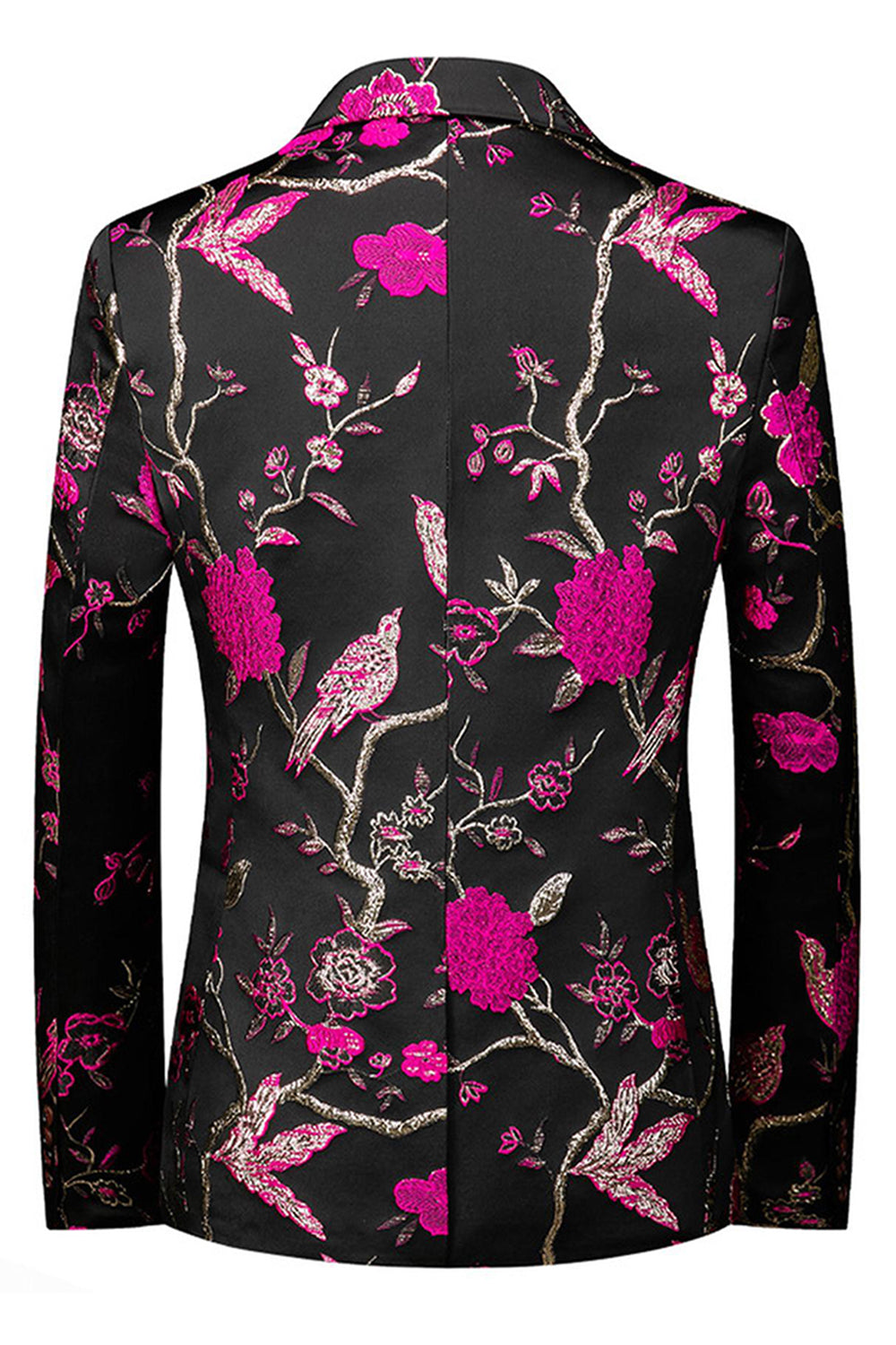 Notched Lapel Enkelknäppt Jacquard 2 Piece Lila Prom Kostymer för män