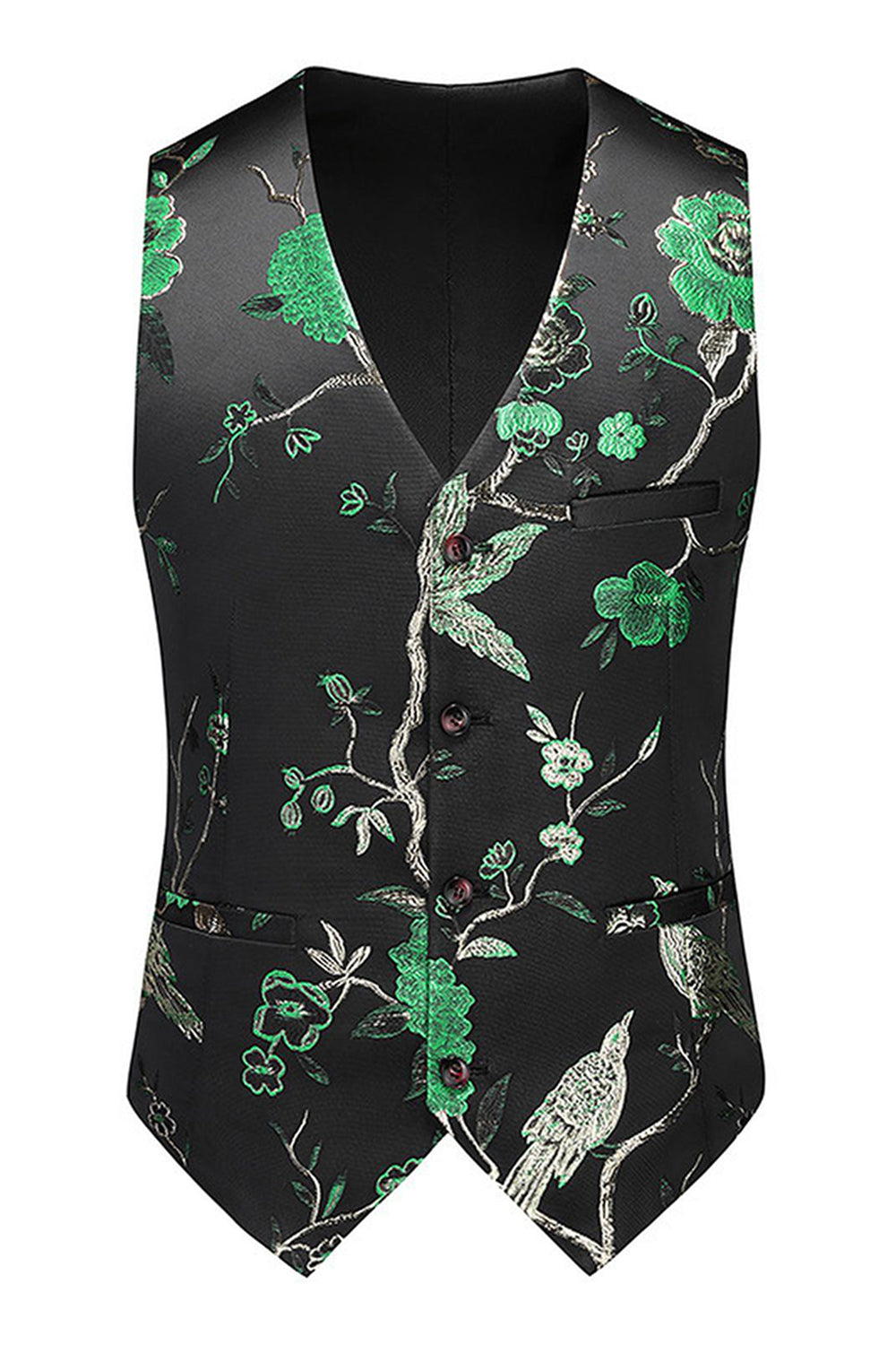 Blå skårade slag 3-delad Jacquard Baldräkter för män