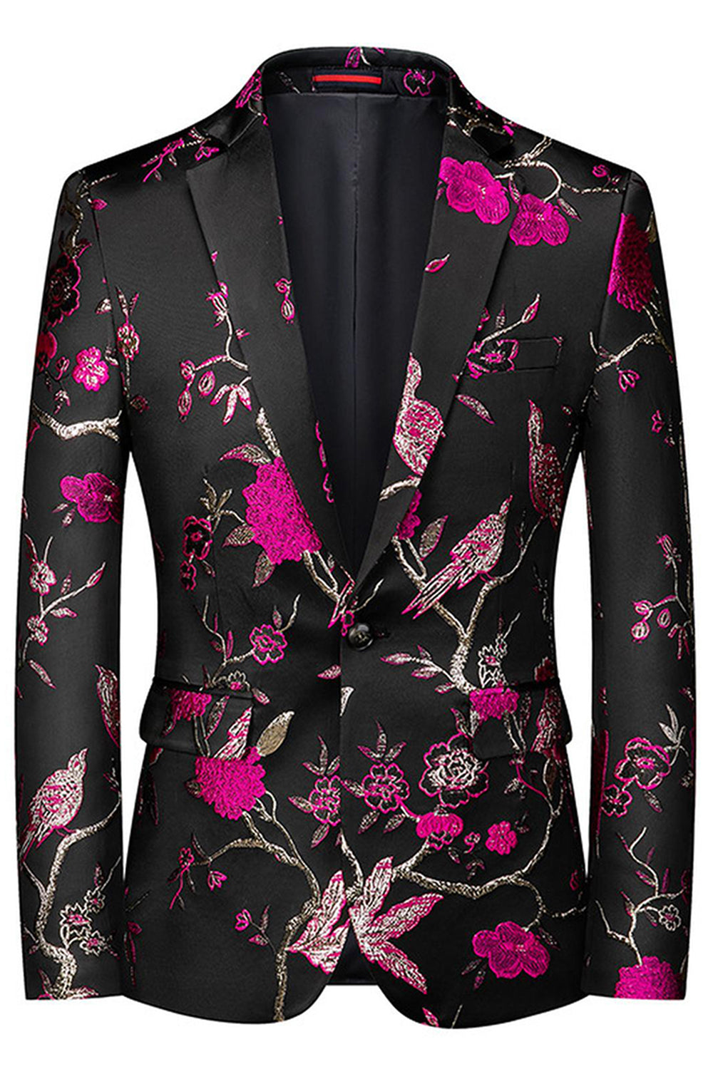 Blå skårade slag 3-delad Jacquard Baldräkter för män