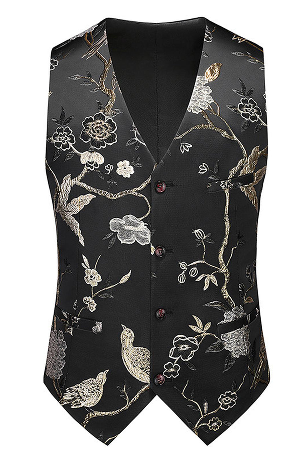 Blå skårade slag 3-delad Jacquard Baldräkter för män