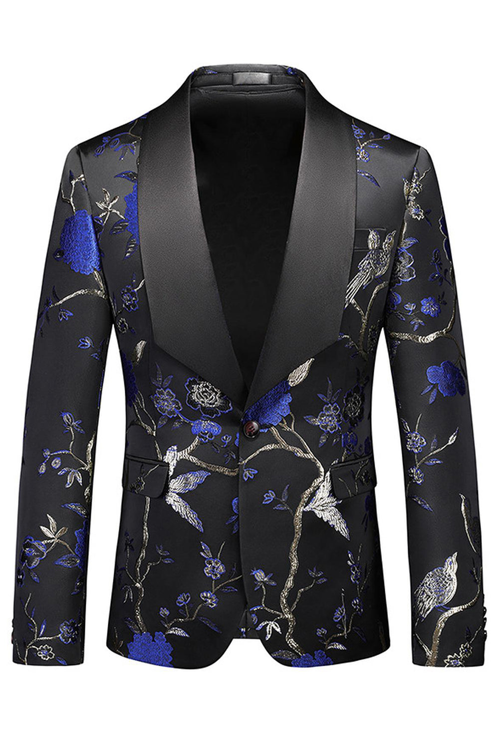 Lila Sjal Kavajslag Jacquard 3 delar Baldräkter för män