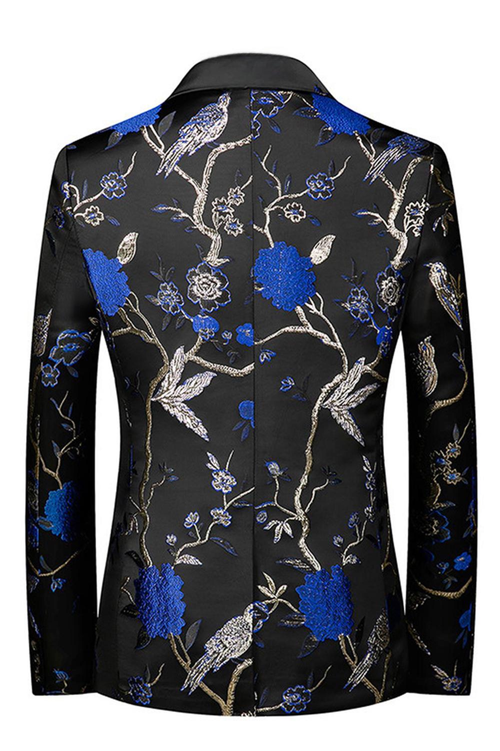 Lila Sjal Kavajslag Jacquard 3 delar Baldräkter för män