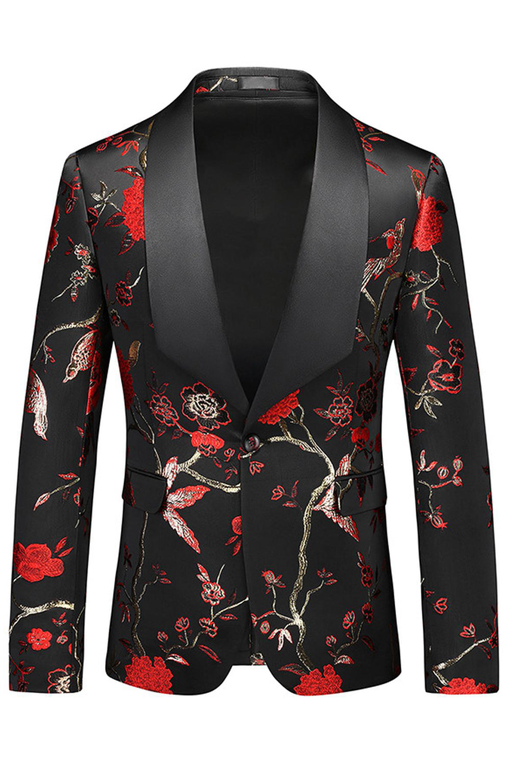 Lila Sjal Kavajslag Jacquard 3 delar Baldräkter för män