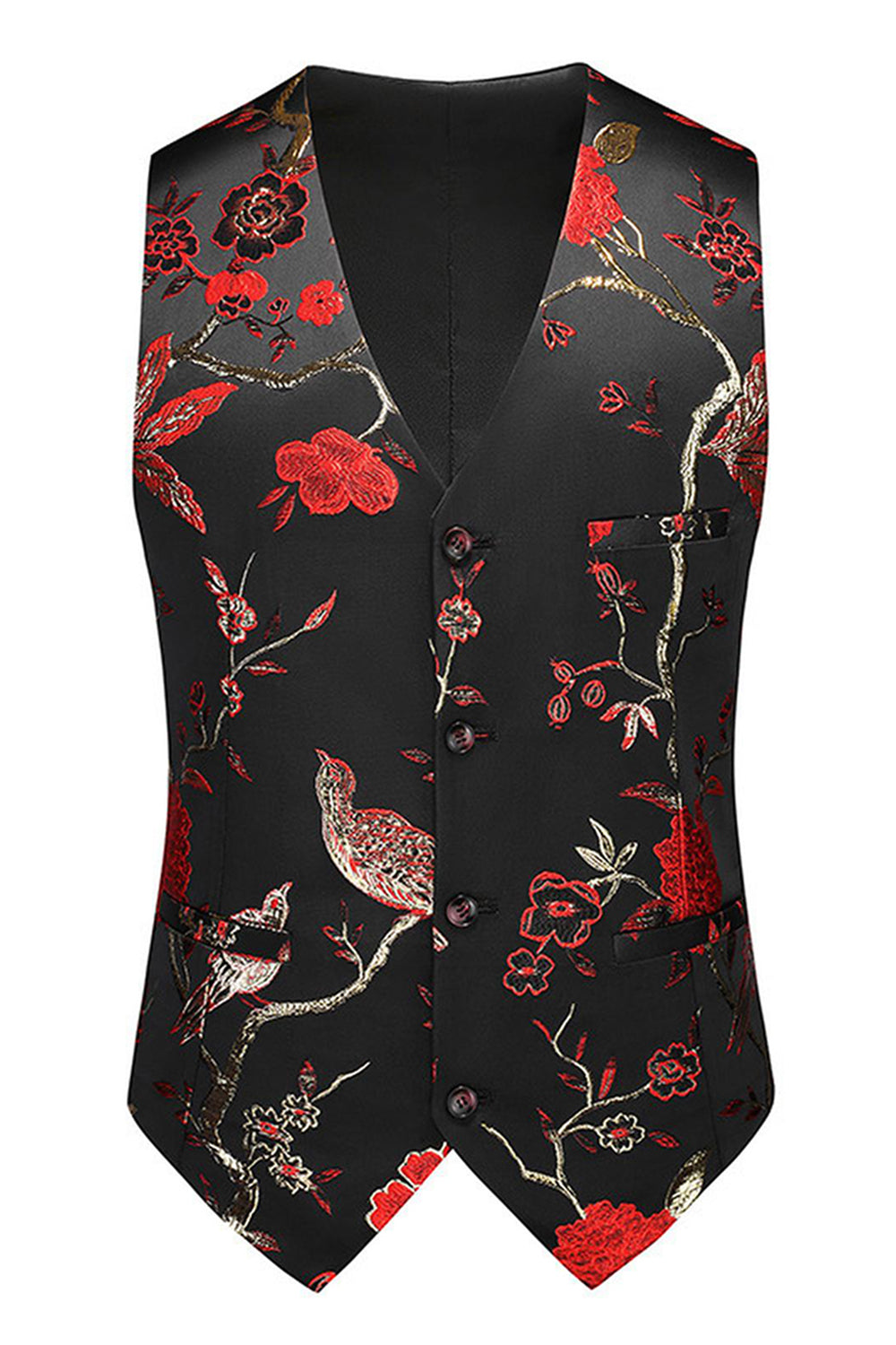 Lila Sjal Kavajslag Jacquard 3 delar Baldräkter för män