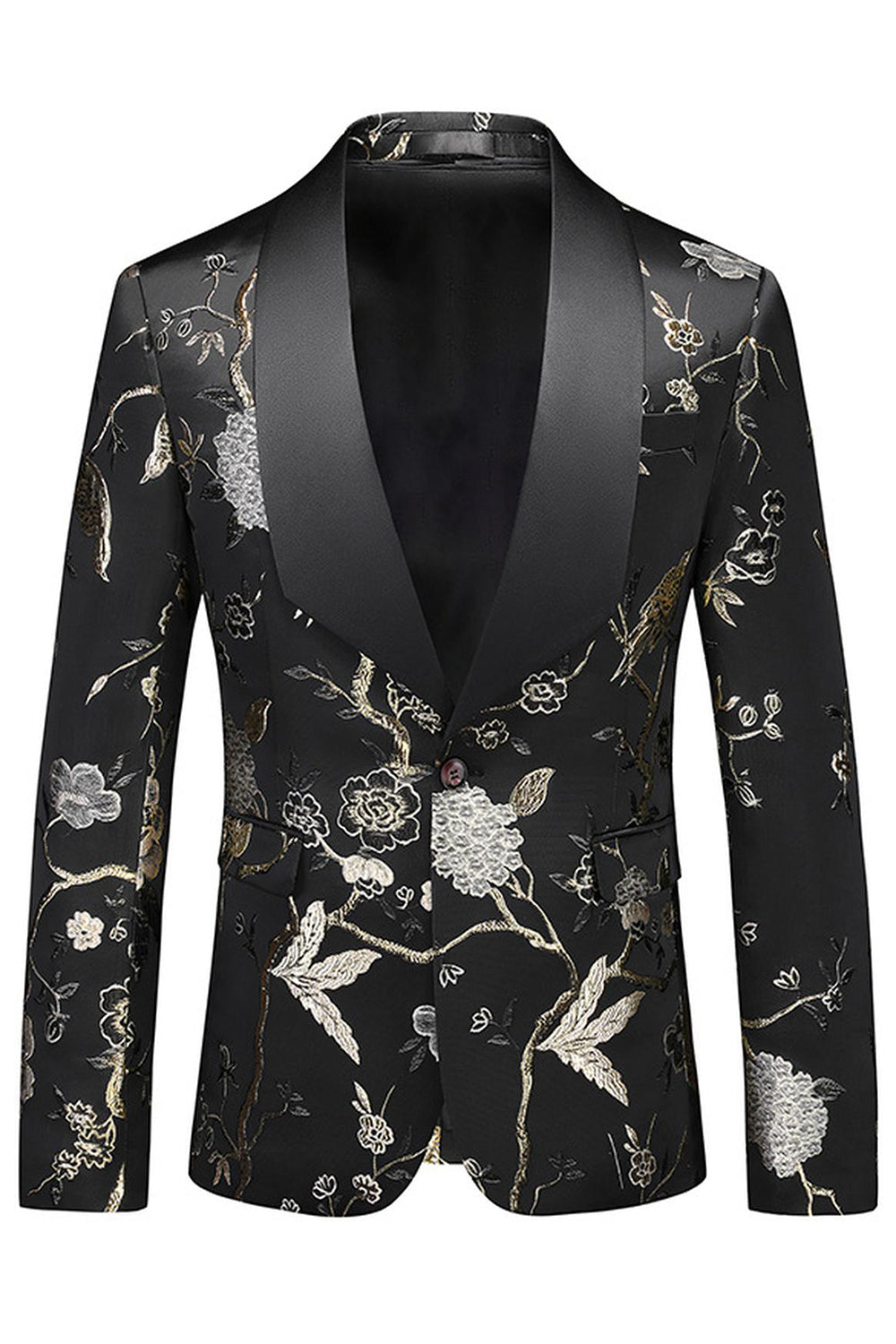 Lila Sjal Kavajslag Jacquard 3 delar Baldräkter för män