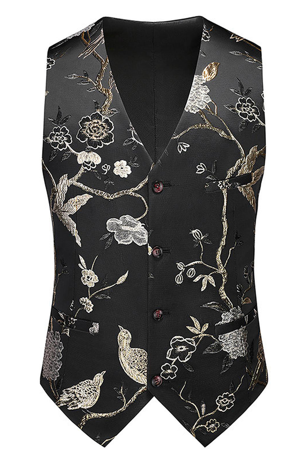 Lila Sjal Kavajslag Jacquard 3 delar Baldräkter för män