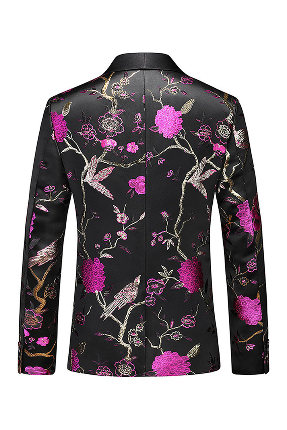 Lila Sjal Kavajslag Jacquard 3 delar Baldräkter för män