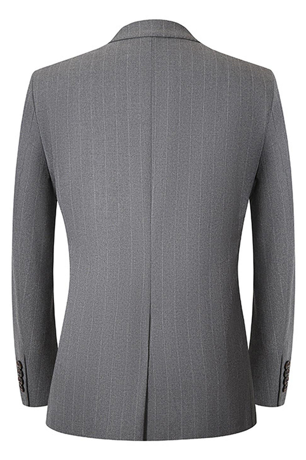 Grå 2-delad topp slag enkelknäppt Baldräkter för män