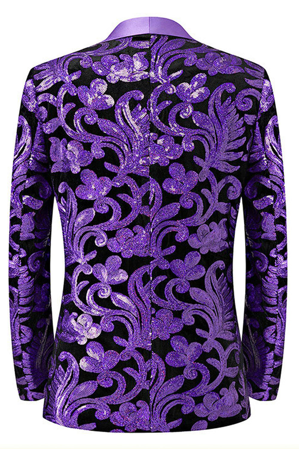 Grön 2-delad Jacquard Sjal Kavajslag Baldräkter för män