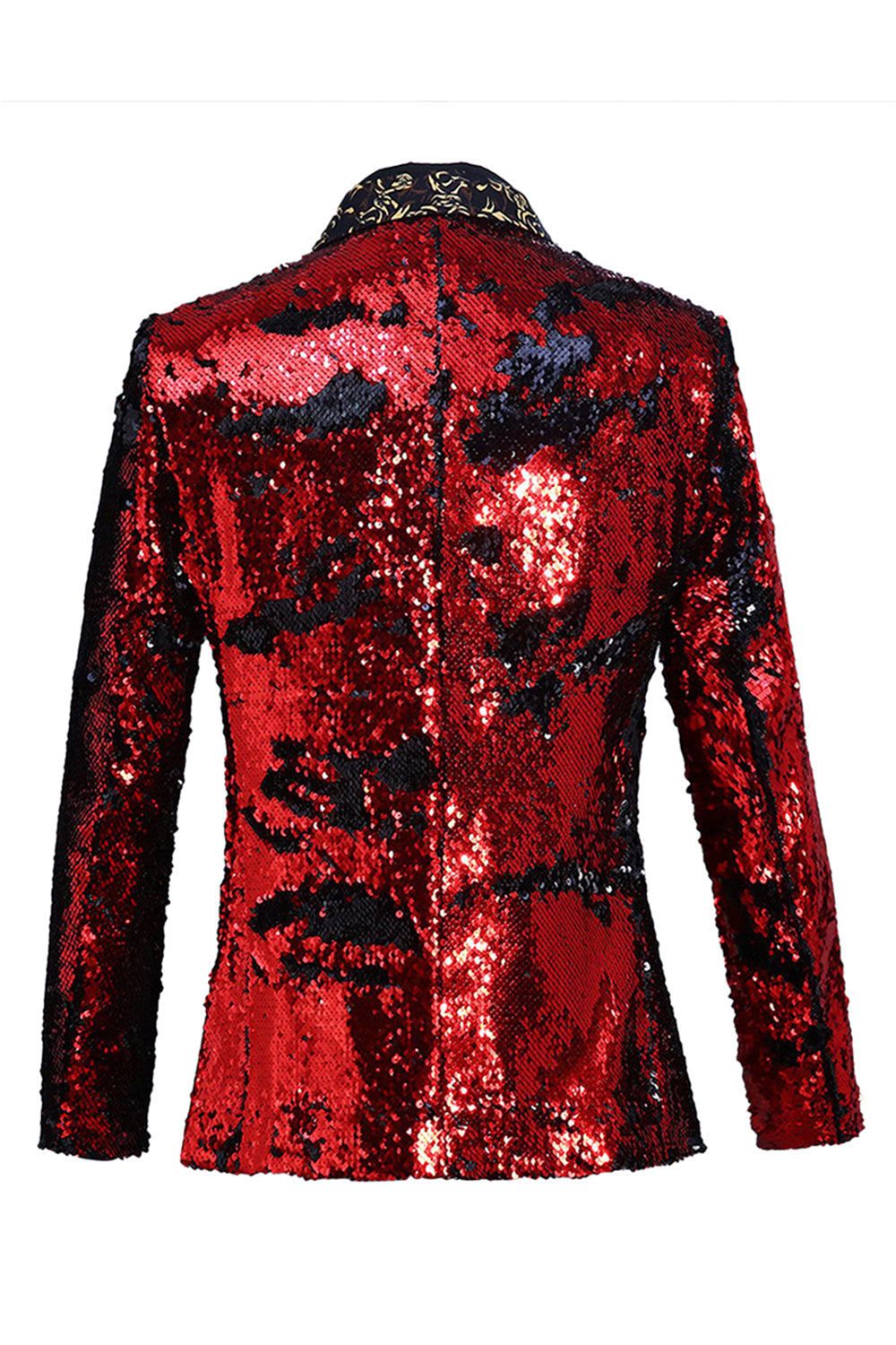 Glittrande sjal slag lila och blå mäns balkavaj med paljetter