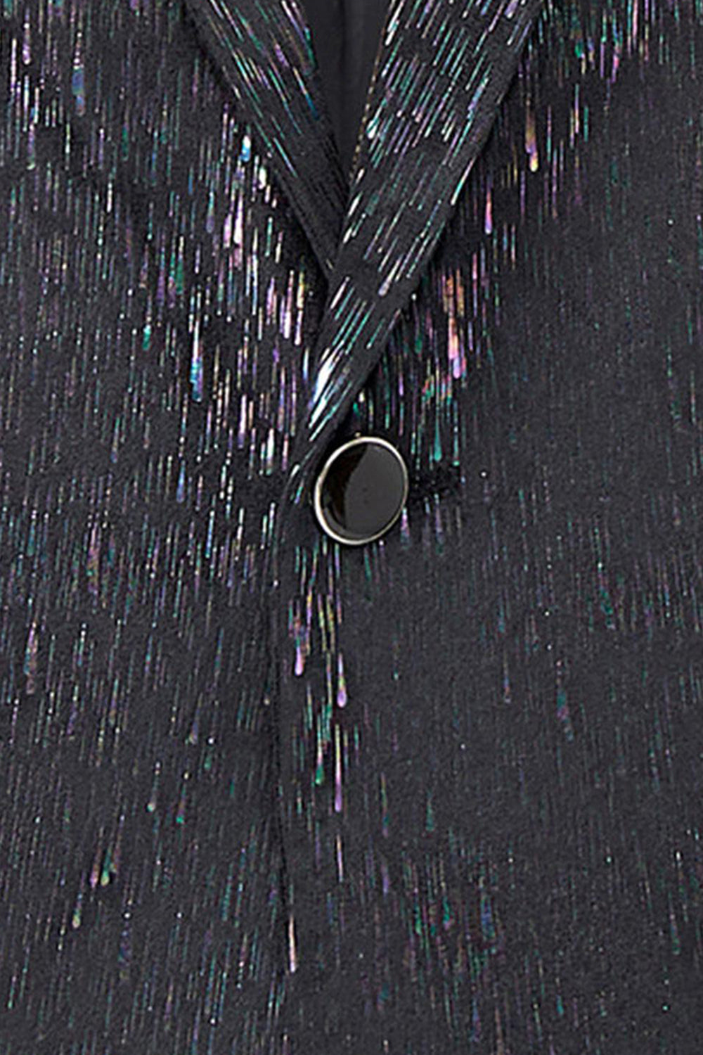 Glittrande svart skårad kavajslag 2-delad baldräkt för män med 3D-blomma