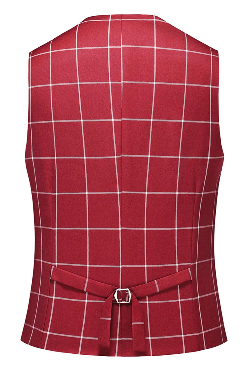 Röd randig Toppig Kavajslag 3 stycken Baldräkter för män