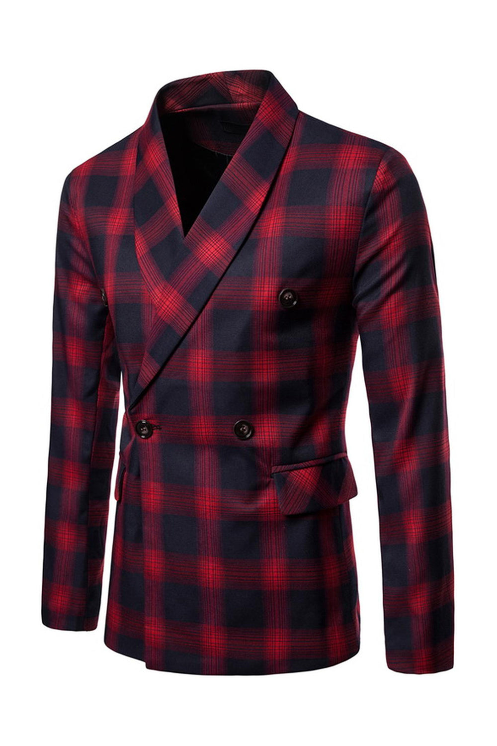 Marinblå sjal slag randig Prom kavaj för män