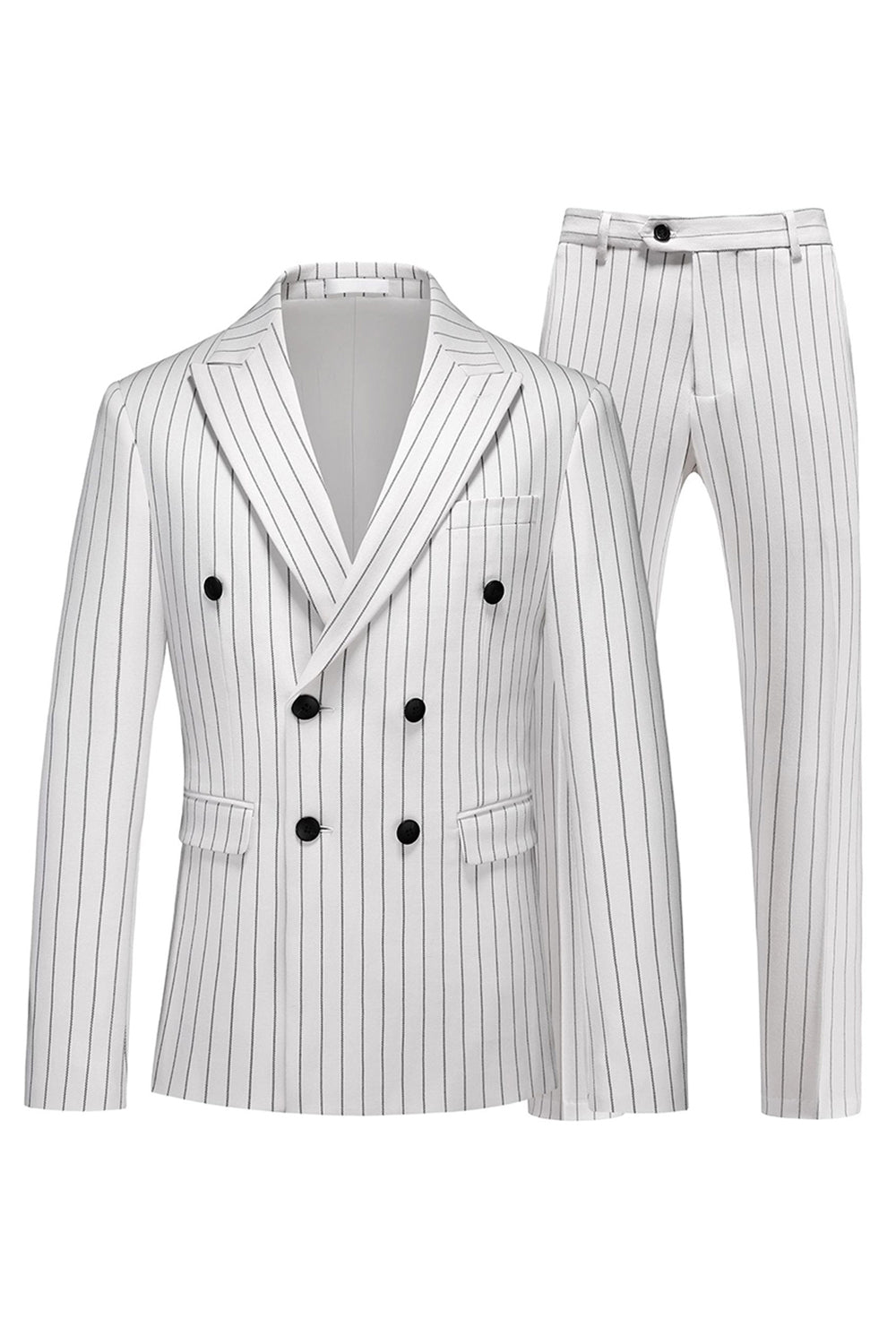 Blue Peak Kavajslag Randiga 2-delade Herrdräkter