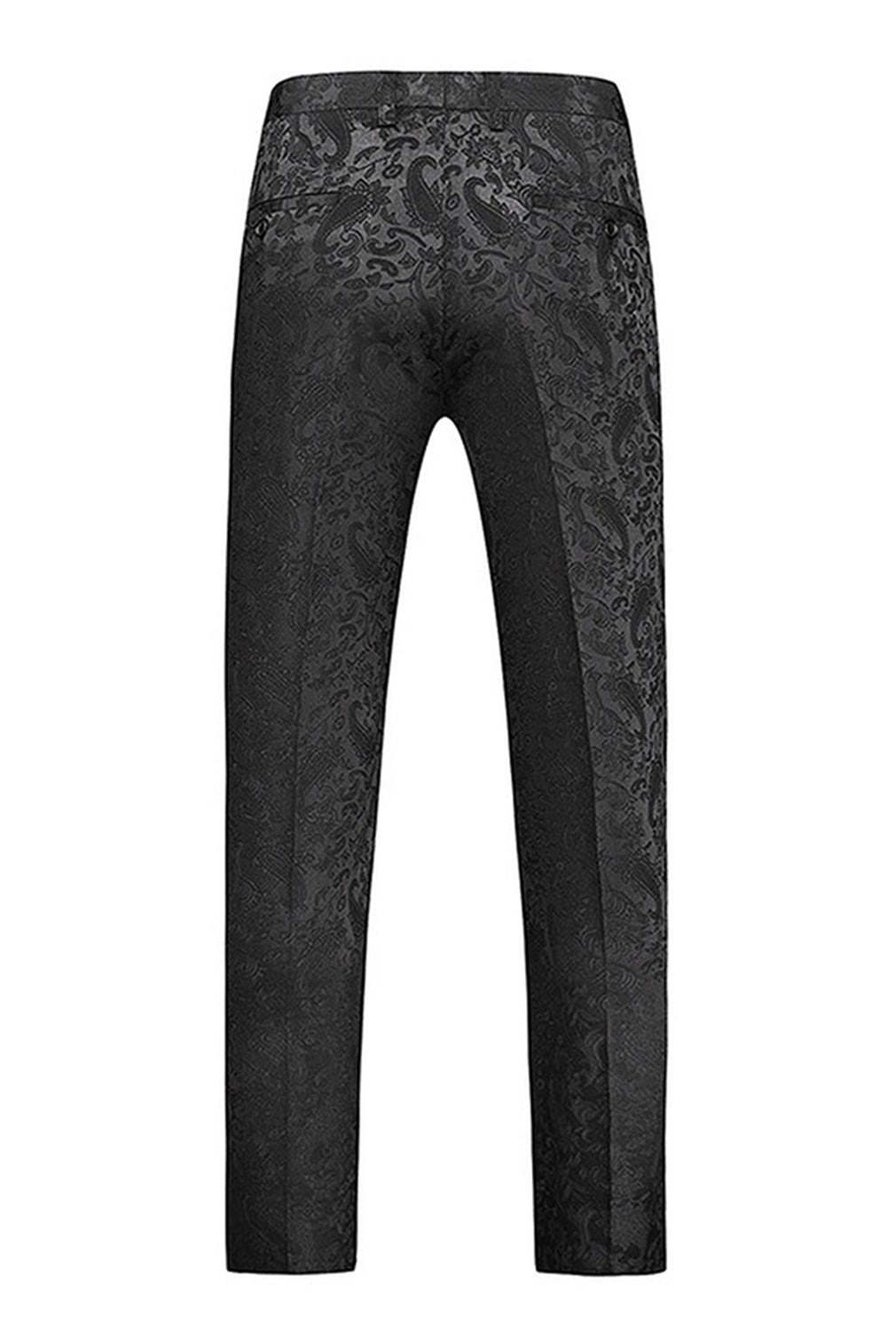 Svart Sjal Kavajslag En knapp 2-delad Herr Baldräkter