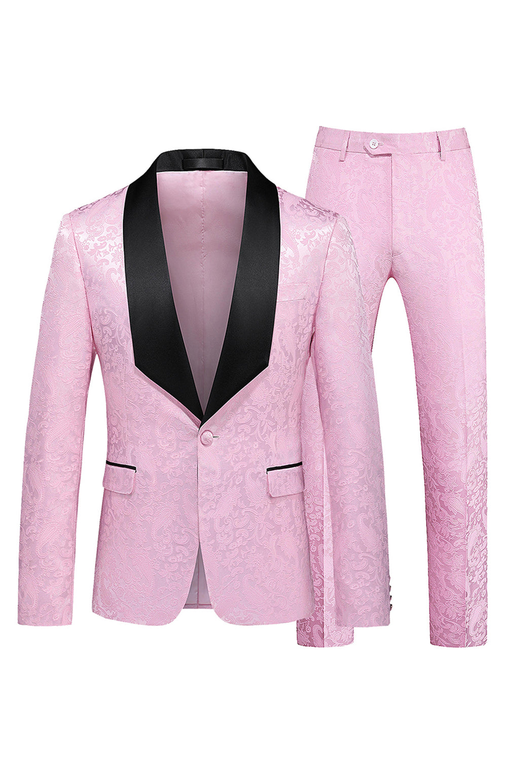 Svart Sjal Kavajslag En knapp 2-delad Herr Baldräkter