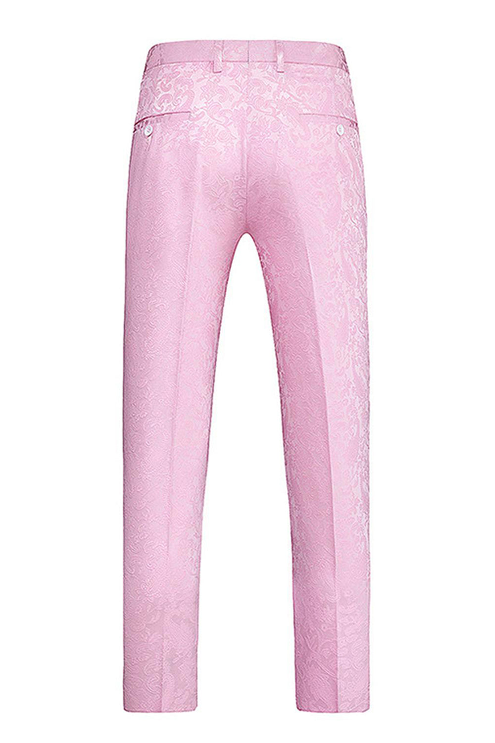 Rosa Tryck Peak Kavajslag 3-Delad Herr Bal Kostymer