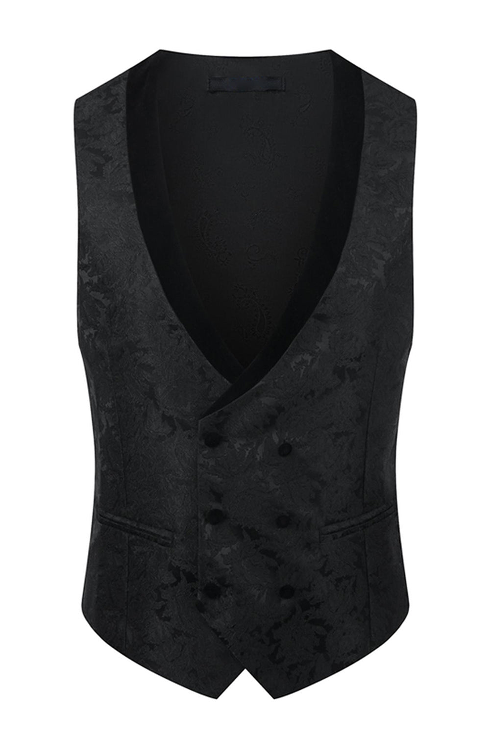 Svart Sjal Kavajslag En knapp 3-delade Män Kostymer