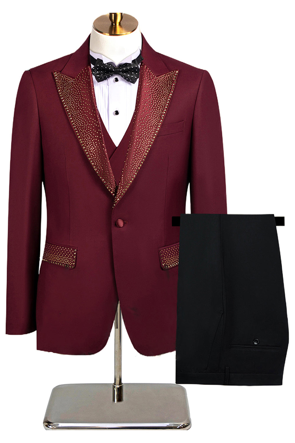 Black Peak Kavajslag Pärlstav 3-delade Män Kostymer